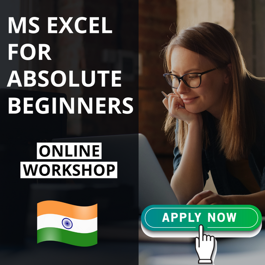 India | IST | MS Excel Online Live Workshop for Beginners